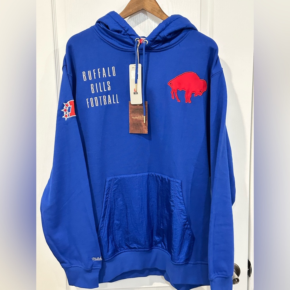 NFL Buffalo Bills Men’s Mitchell and Ness Unique Pullover Hoodie, Size: XL